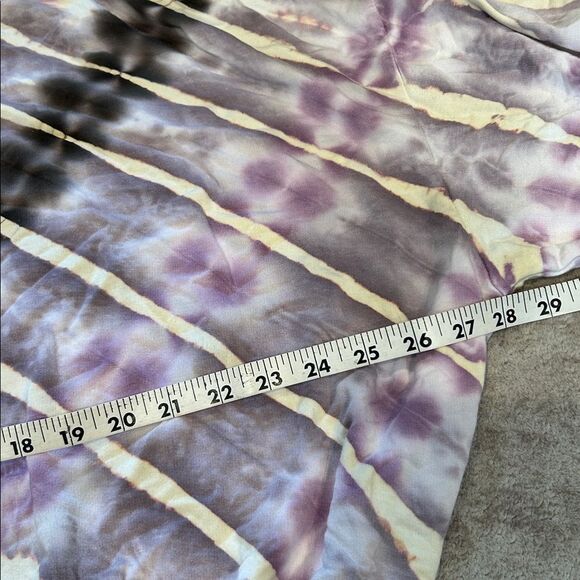 Young Fabulous & Broke Cream and Purple Tie-Dye Sweatshirt batwing med - Picture 3 of 6